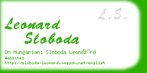leonard sloboda business card